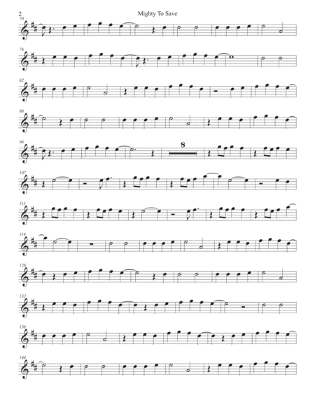 Mighty To Save Alto Sax Page 2