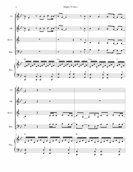 Mighty To Save For Woodwind Quartet Page 2