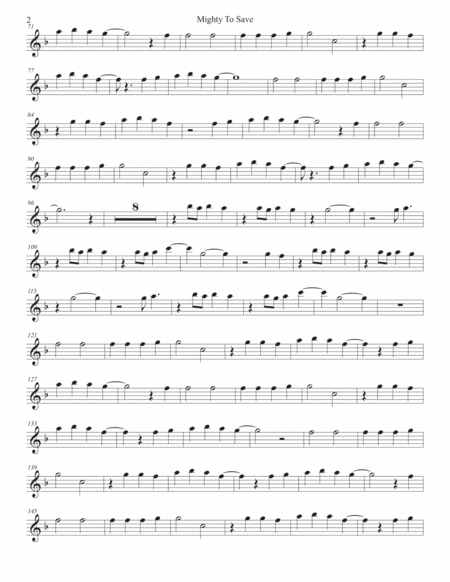 Mighty To Save Violin Page 2