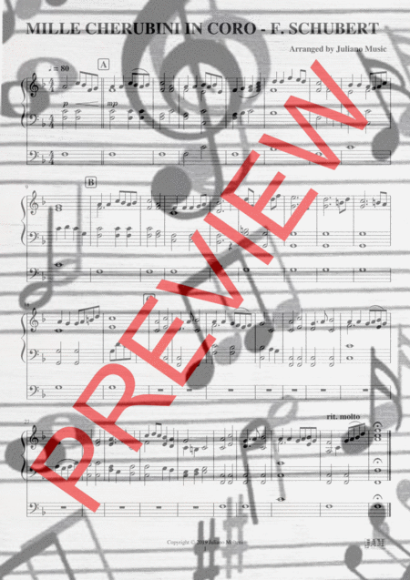 Mille Cherubini In Coro Easy Organ C Version F Schubert Page 2