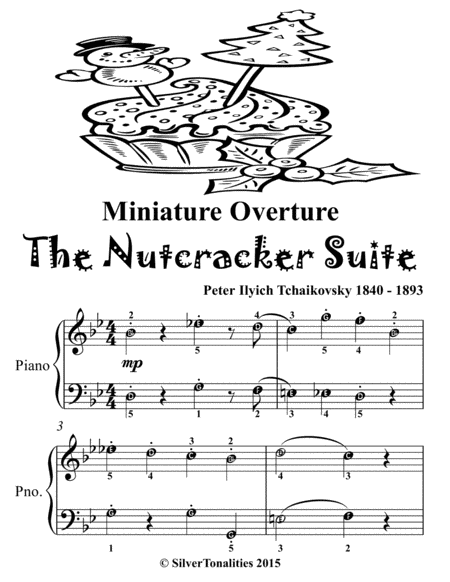 Miniature Overture Nutcracker Suite Easy Piano Sheet Music Tadpole Edition Page 2