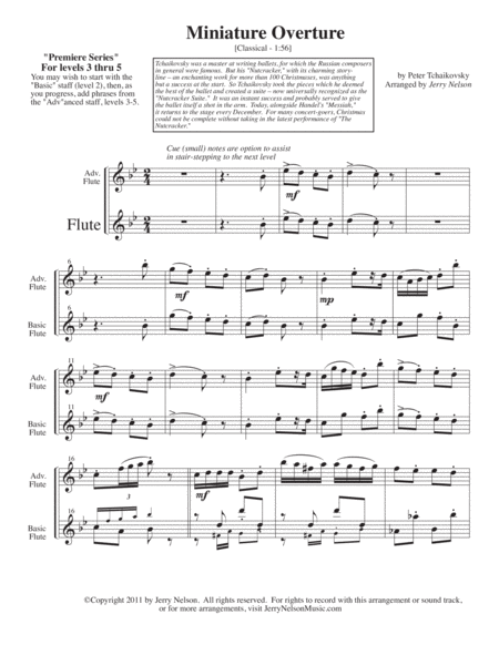 Miniature Overture Tchaikovsky Arrangements Level 3 6 For Flute Written Acc Page 2