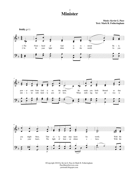 Minister An Original Hymn Page 2