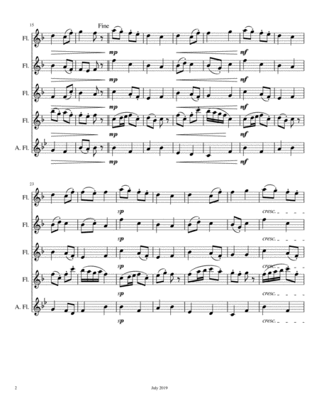 Minuet Beginner Flute Ensemble Page 2