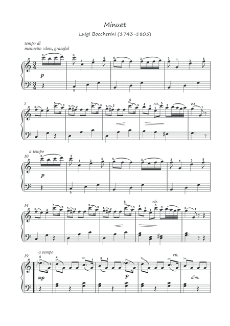 Minuet De Boccherini Piano Solo Page 2