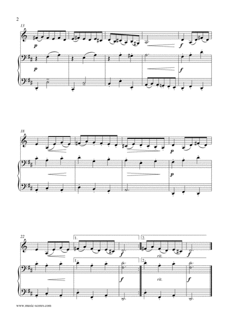 Minuet From Guido Di Musica French Horn And Piano Page 2