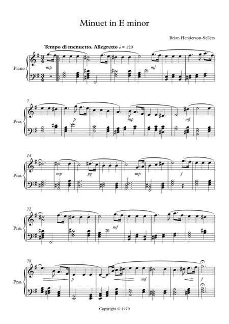 Minuet In E Minor Page 2