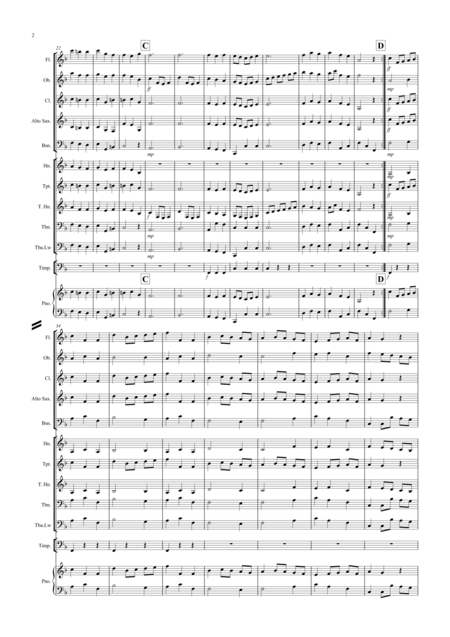 Minuet In G By Bach For School Concert Band Page 2