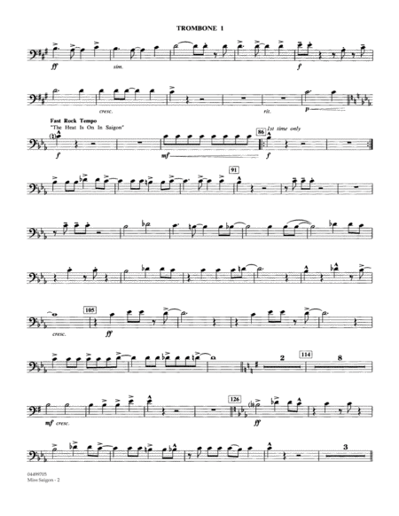 Miss Saigon Arr Calvin Custer Trombone 1 Page 2