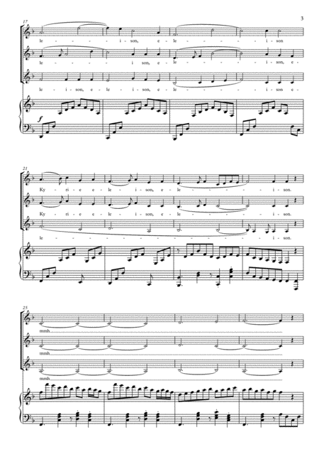 Missa Gioiosa For 3 Prt Female Choir Piano Or Organ Bass Drums Keyboard Ad Lib Page 2