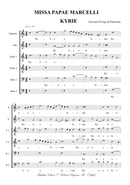 Missa Papae Marcelli For Sattbb Choir Palestrina Page 2