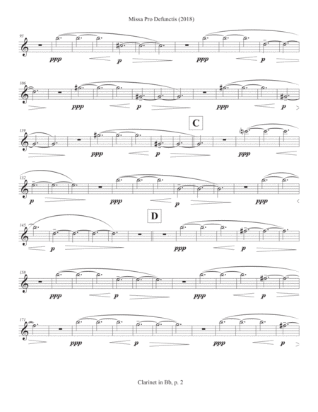 Missa Pro Defunctis 2018 Clarinet Part Page 2