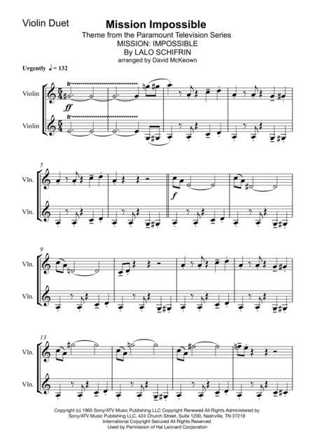 Mission Impossible Theme Violin Duet Page 2