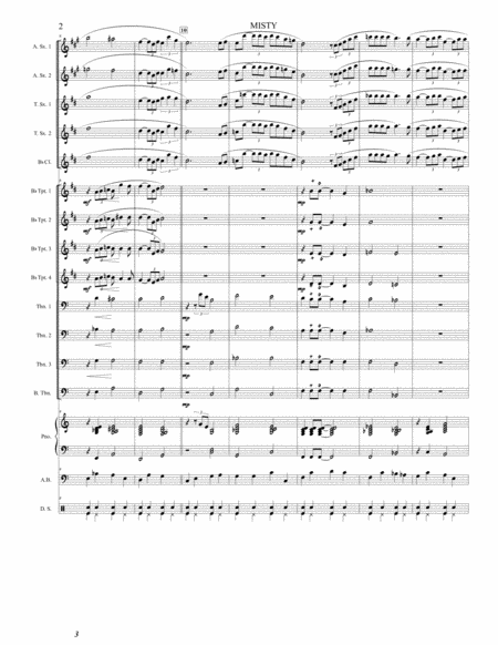 Misty In The Style Of The Glenn Miller Orchestra 5 Sax Clarinet Lead Doubling Baritone 8 Brass 3 Rhythm Page 2