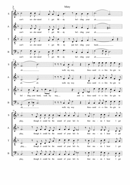 Misty Satb A Cappella Page 2