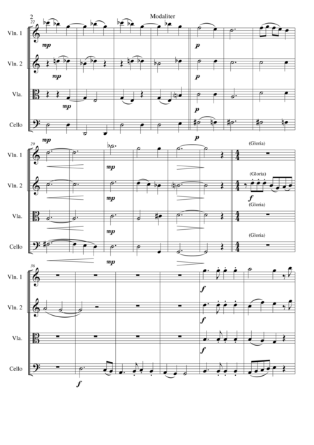 Modaliter For String Quartet Page 2