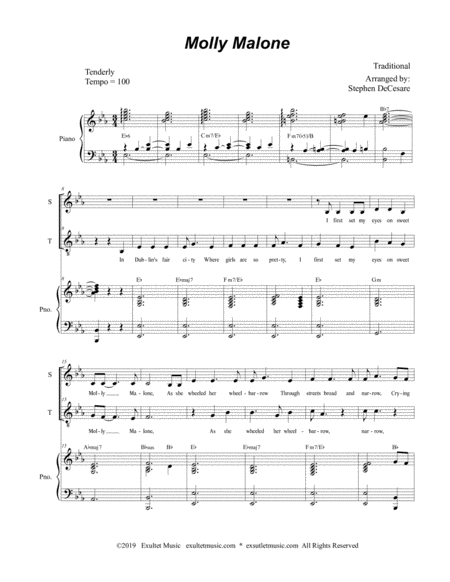 Molly Malone Duet For Soprano And Tenor Solo Page 2
