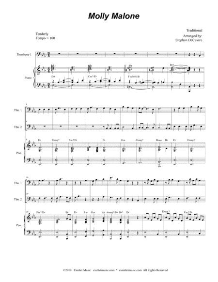 Molly Malone Trombone Duet Page 2