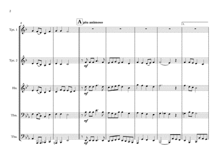 Montserrat National Song For Brass Quintet Page 2