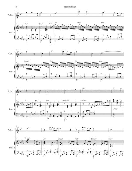 Moon River Alto Saxophone And Piano Page 2