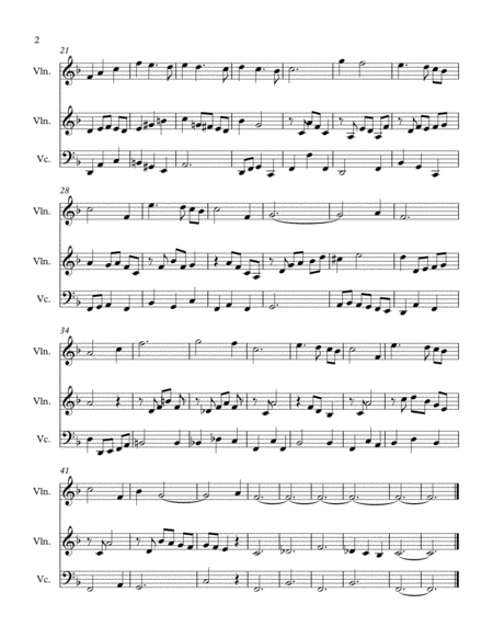 Moon River Breakfast At Tiffanys For 2 Violin And 1 Cello Page 2