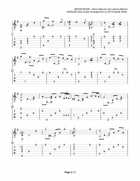 Moon River Dadgad Fingerstyle Guitar Page 2