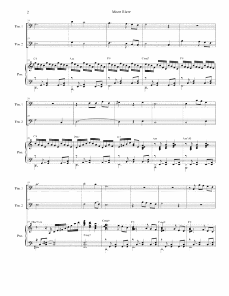 Moon River Trombone Duet Page 2