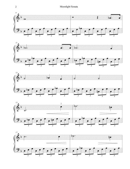 Moonlight Sonata Easy Piano Early Intermediate Page 2
