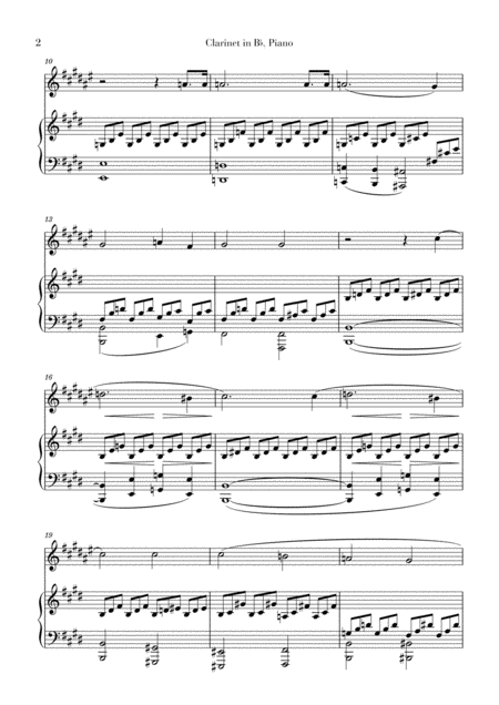 Moonlight Sonata For Clarinet In Bb And Piano Page 2