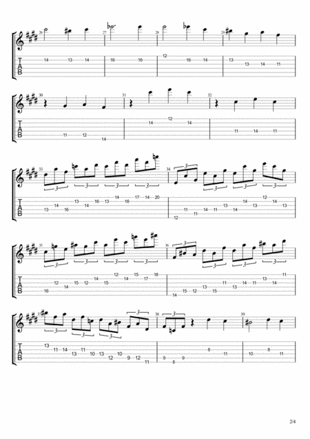 Moonlight Sonata In C Minor 1st Movement Lead Guitar Page 2