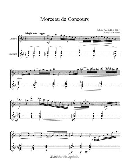 Morceau De Concours For Guitar Duo Page 2