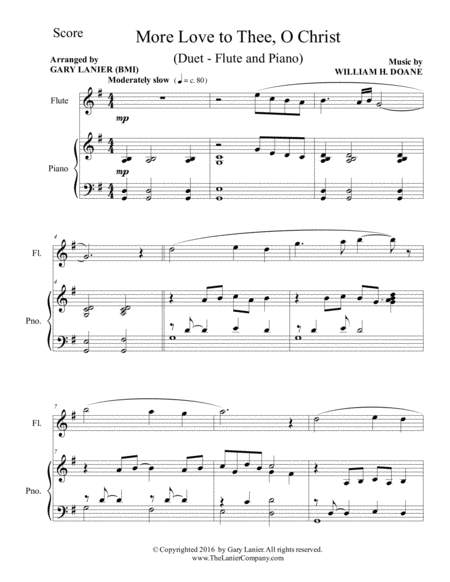 More Love To Thee O Christ Duet Flute Piano With Parts Page 2