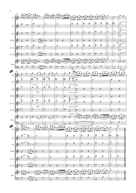 Morning Mood From Peer Gynt For Flute Quartet Page 2