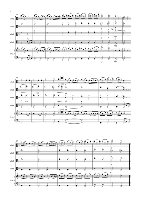 Morning Mood From Peer Gynt For Viola Quartet Page 2