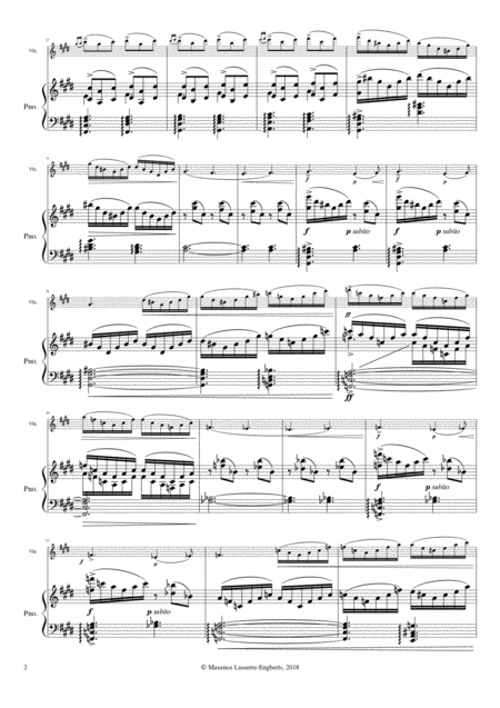 Morning Mood From Peer Gynt For Violin And Piano Page 2