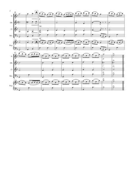 Morning Mood From Peer Gynt For Wind Quartet Page 2