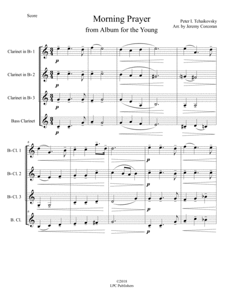 Morning Prayer For Clarinet Quartet Page 2