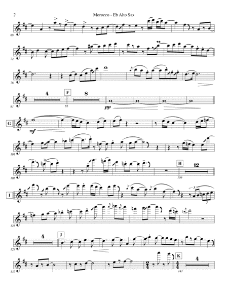 Morocco Alto Sax Sax Solo Page 2