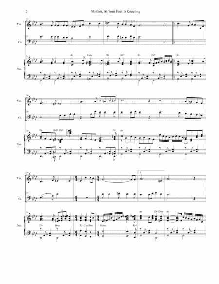 Mother At Your Feet Is Kneeling Duet For Violin And Cello Page 2