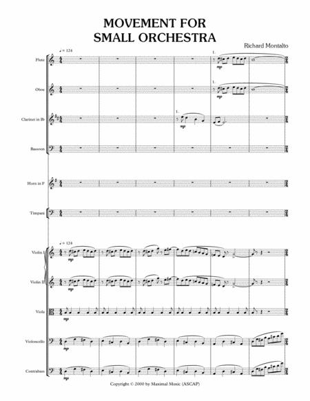 Movement For Small Orchestra Page 2