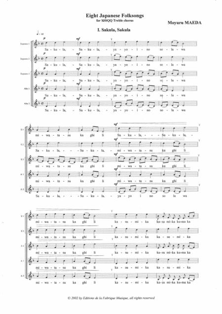 Moyuru Maeda 8 Japanese Folksongs For Ssaaa Treble Chorus Page 2
