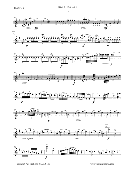 Mozart Duet K 156 No 1 For Flute Duo Page 2