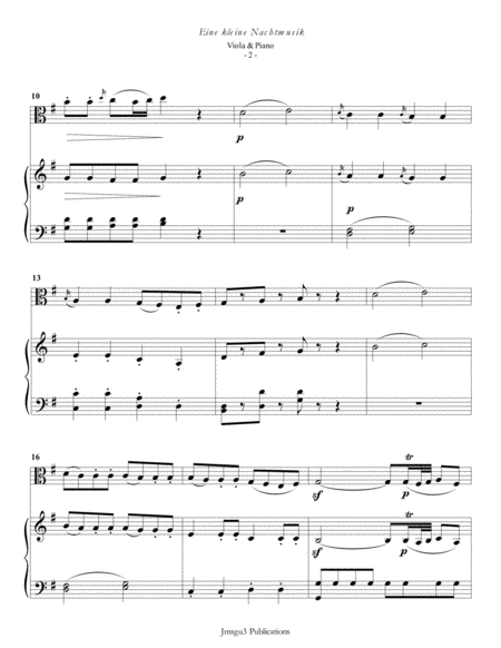 Mozart Eine Kleine Nachtmusik For Viola Piano Page 2