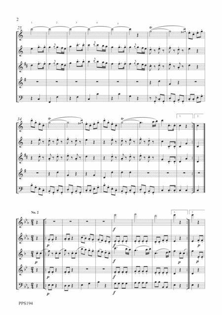 Mozart Five Country Dances K 609 For Woodwind Quintet Page 2