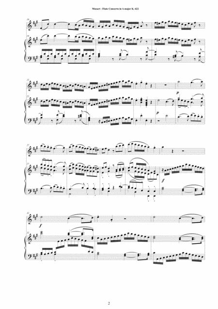 Mozart Flute Concerto In A Major K 622 For Flute And Piano Page 2