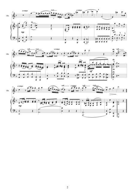 Mozart Oboe Quartet In F Major K370 2 Adagio Oboe And Piano Page 2