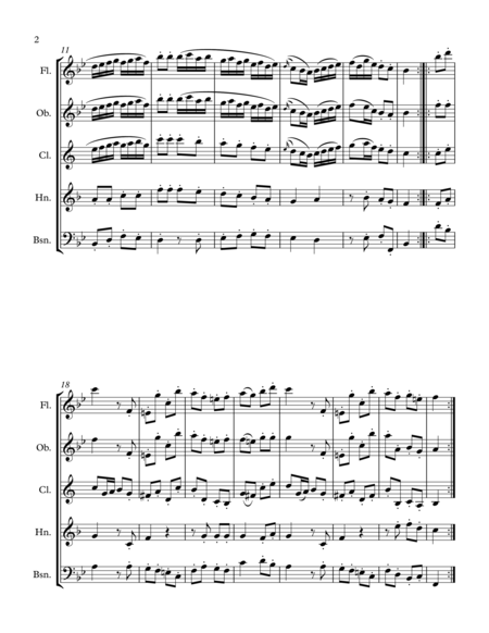 Mozart Serenade In Bb Major K 361 Gran Partita For Wind Quintet Mvmt 7 Allegro Molto Page 2