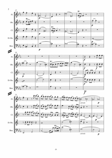 Mozart Serenade No 12 In C Minor K388 Mvt 1 Wind Quintet Page 2