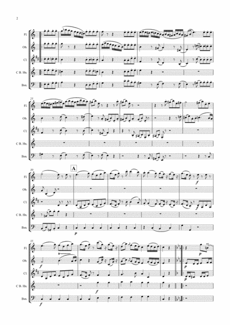 Mozart Serenade No 13 In G Eine Kleine Nachtmusik K 525 Mvt Ii Romance Wind Quintet Page 2