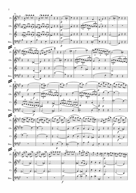 Mozart String Quartet No 18 In A Major K 464 Mvt 1 Wind Quartet Page 2